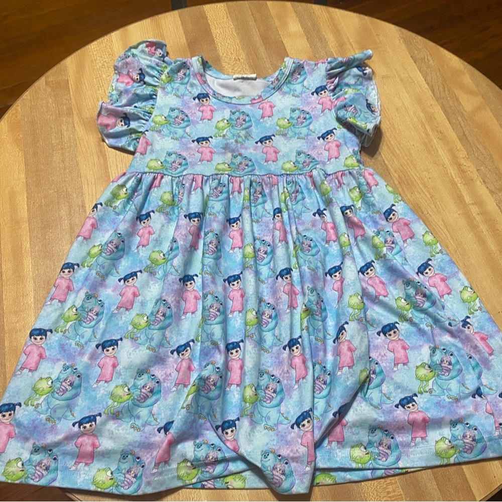 Colorful Cartoon Print Dress